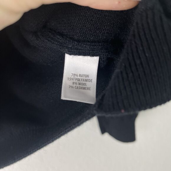 St. John Black Zip Cardigan Sweater Size Small 226 - Picture 3 of 6